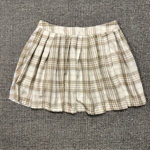 Rue21 Beige Plaid Skater Skirt
